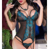 Chilirose Guêpière dentelle bleue